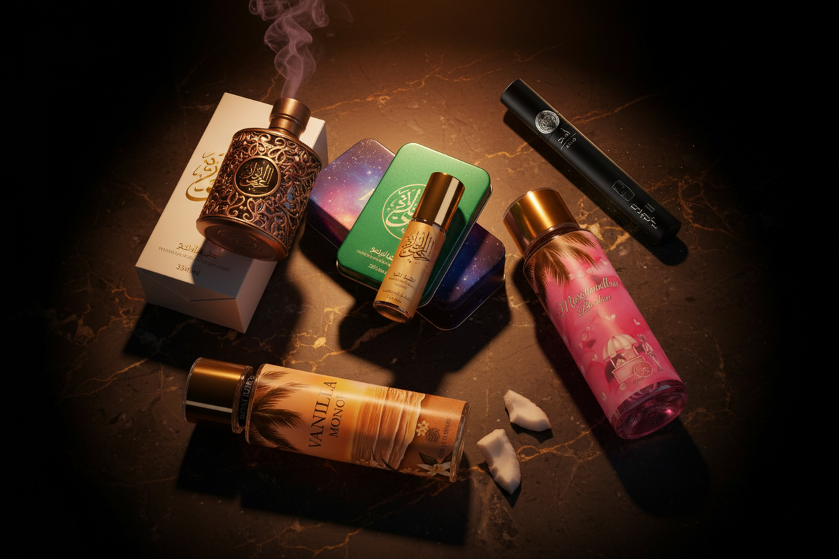 Comparaison entre eau de parfum, huile parfumée et brume