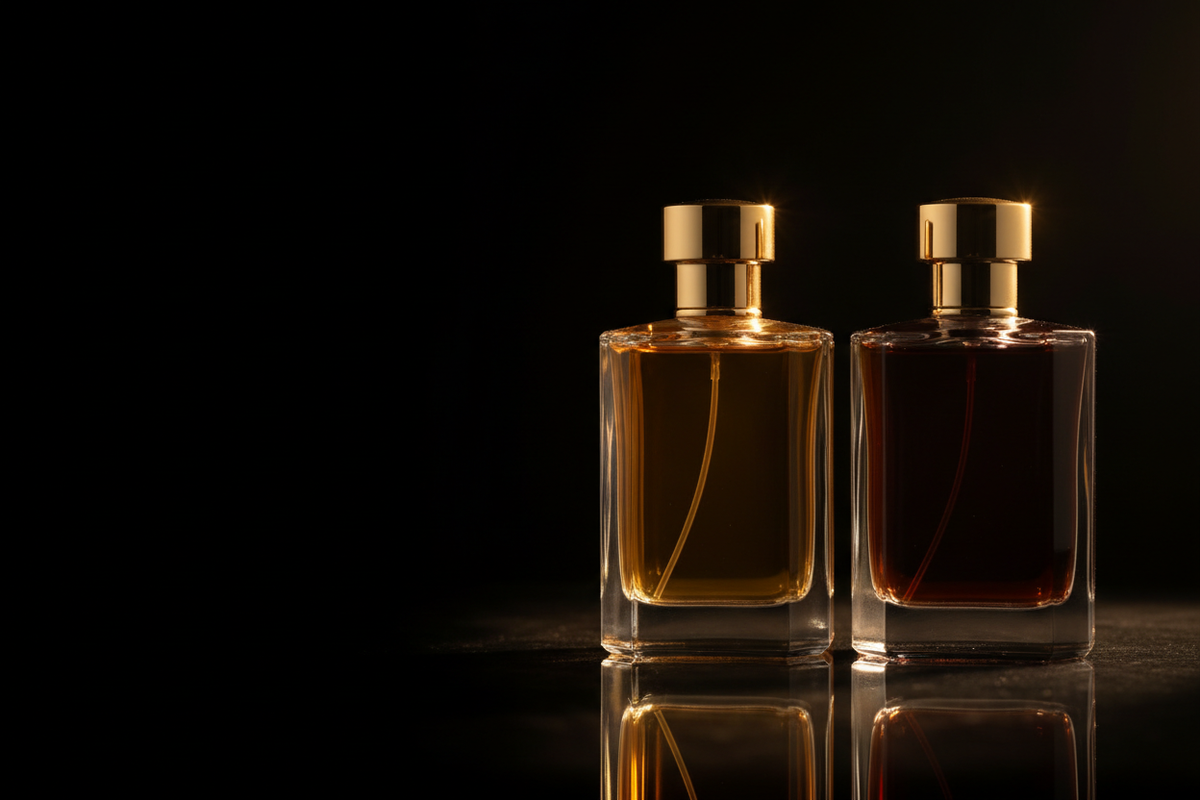 Flacons de parfum Lattafa et Afnan présentés côte à côte
