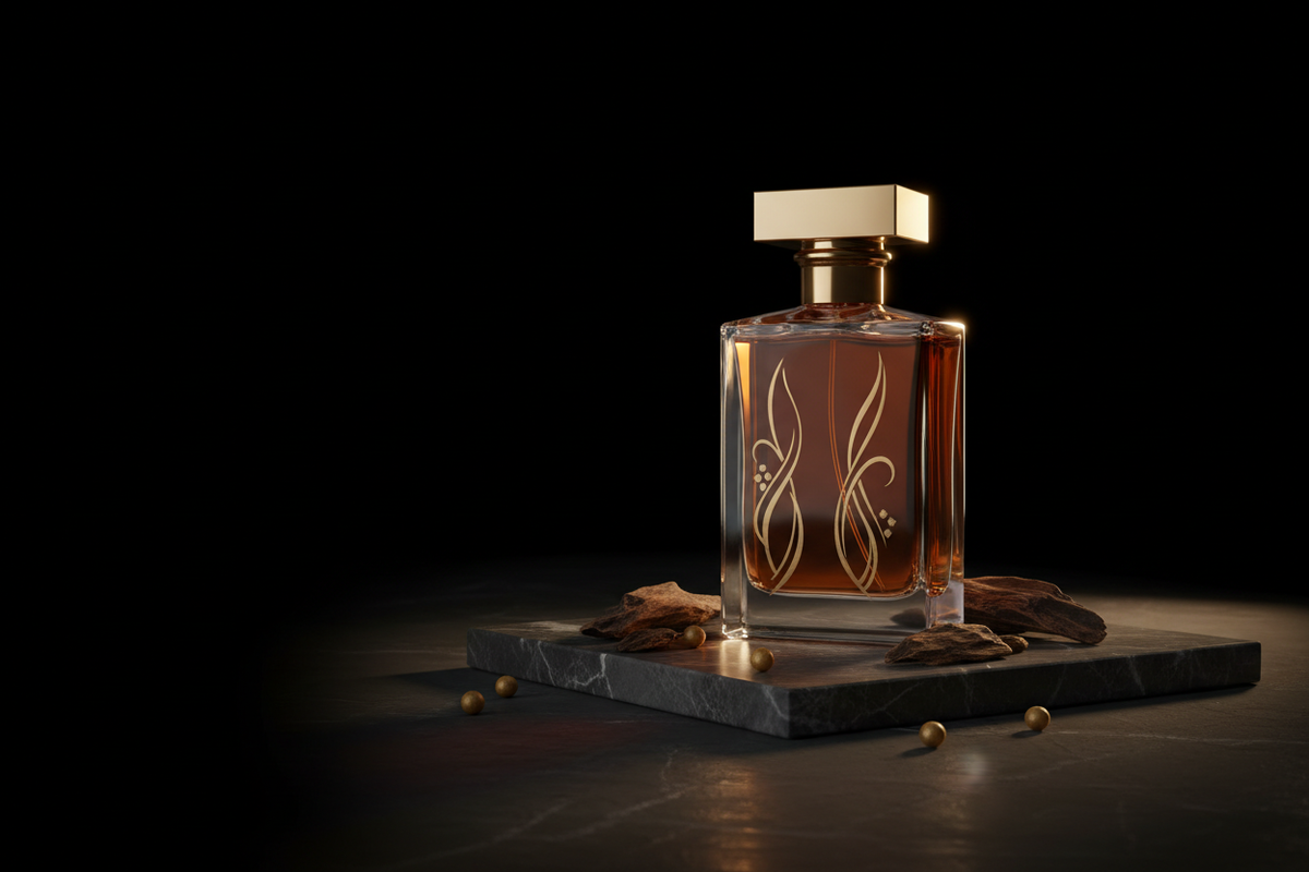 Sélection de parfums Lattafa pour homme sur fond sombre