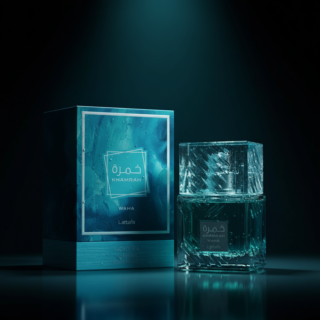 Lattafa Khamrah Waha Eau de Parfum unisexe, bergamote, lavande et notes aquatiques