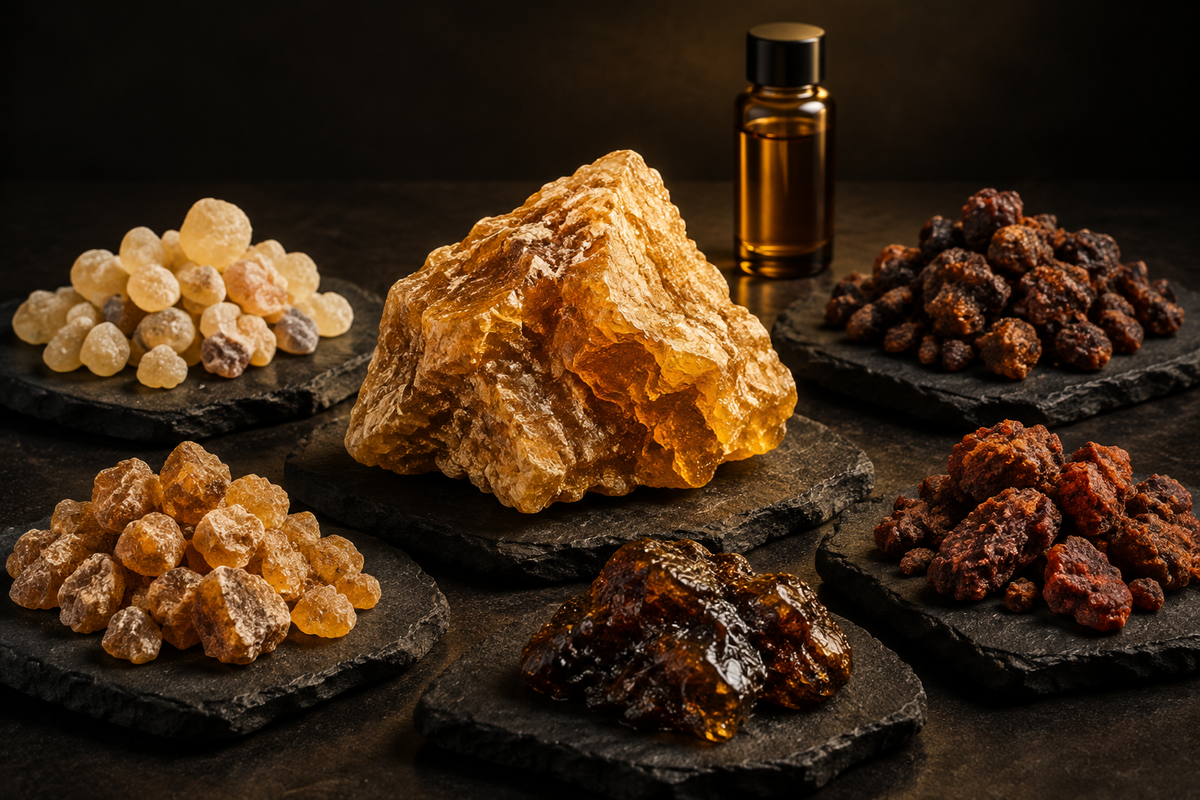 Résines, gommes et encens en parfumerie orientale : guide des matières