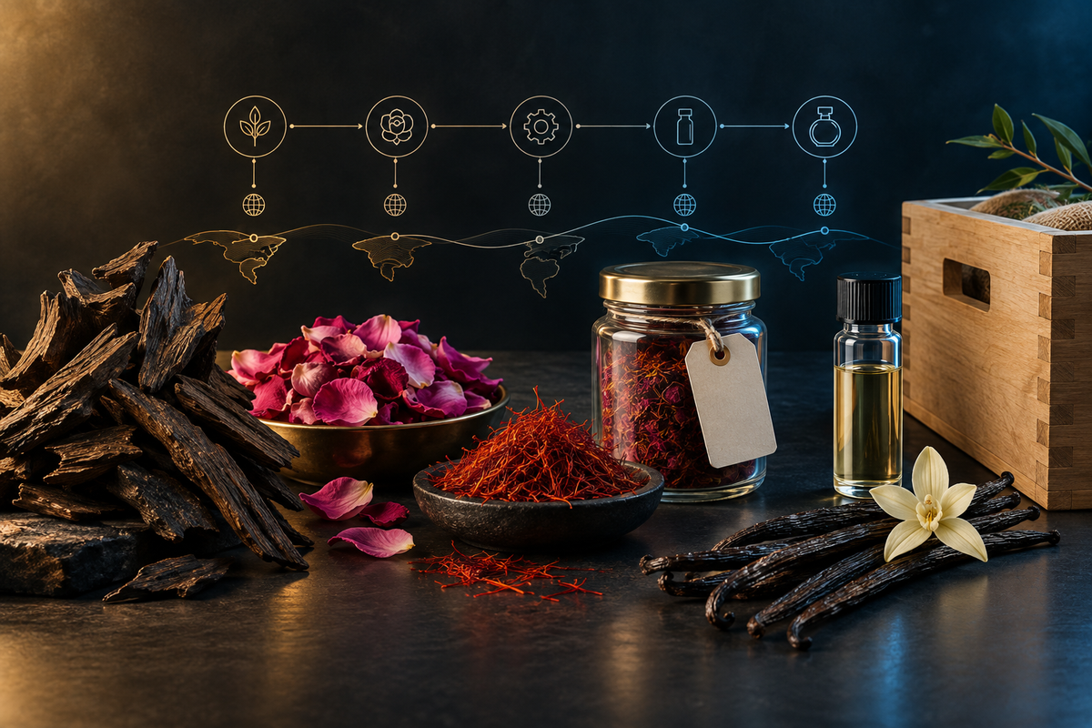 Traçabilité des matières premières en parfumerie : origine, lots et transparence