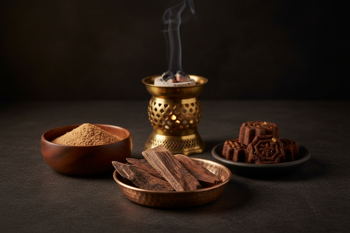 Dukhoon, mabsoos, maamool : comprendre les formes de bakhoor et d’encens du Golfe