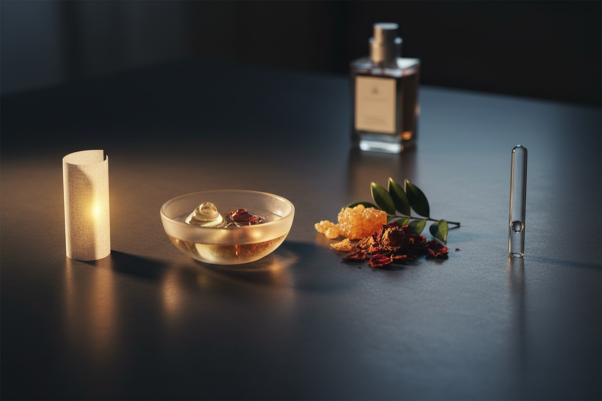 Note, accord, matière première, molécule : quelle différence en parfumerie ?