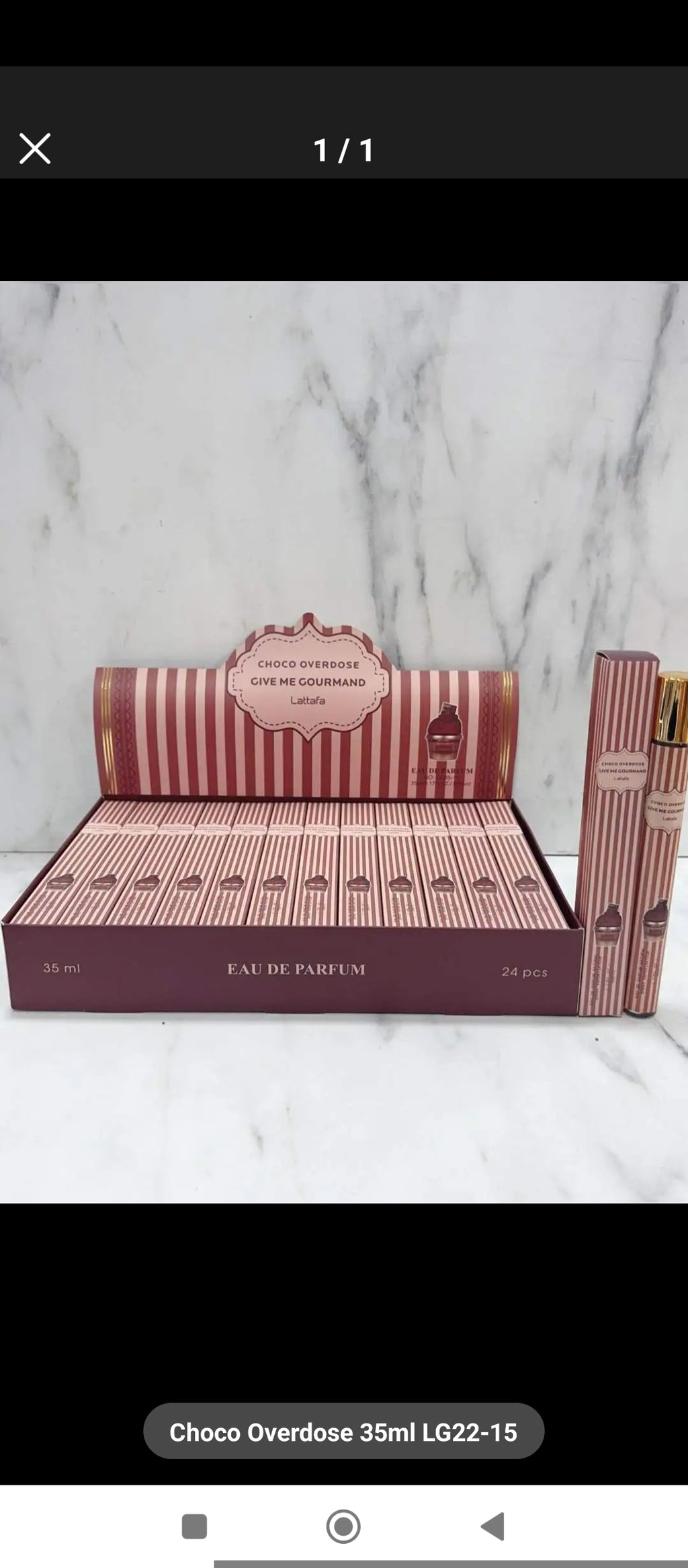 Choco Overdose Give Me Gourmand Lattafa 35ml – présentation boîte complète 24 pièces
