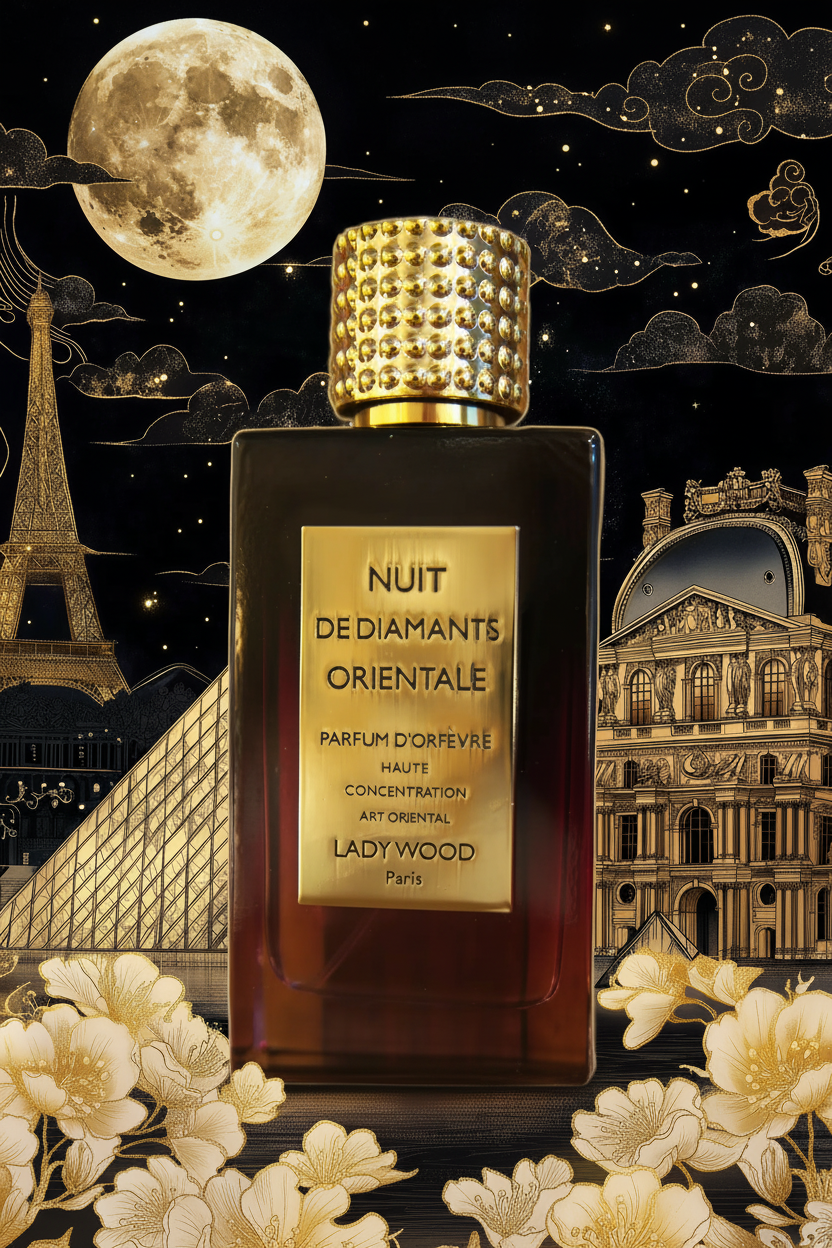 "Parfum arabe femme Ladywood Paris Nuit de Diamants Orientale – Parfum oriental Dubai haute concentration longue tenue"