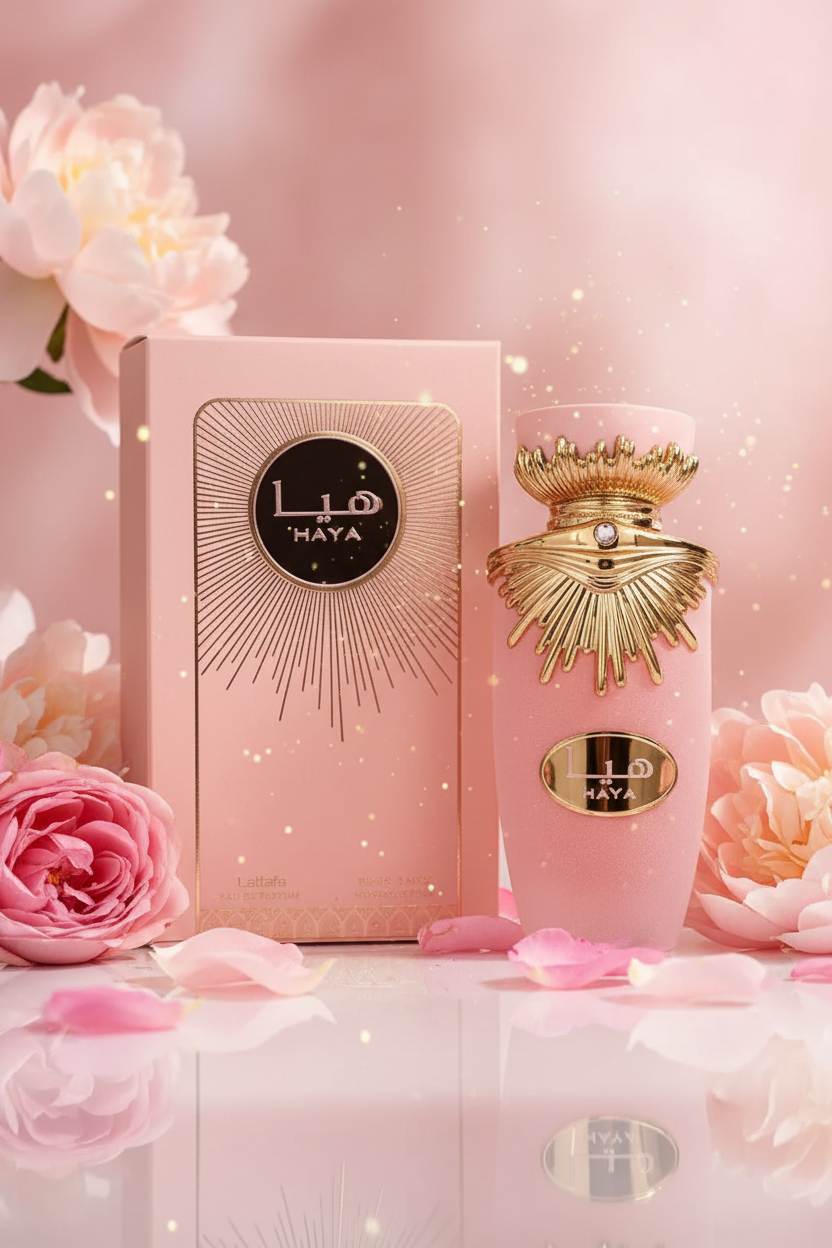 "Parfum arabe femme Lattafa Haya 100ml – Eau de Parfum floral oriental Dubai longue tenue