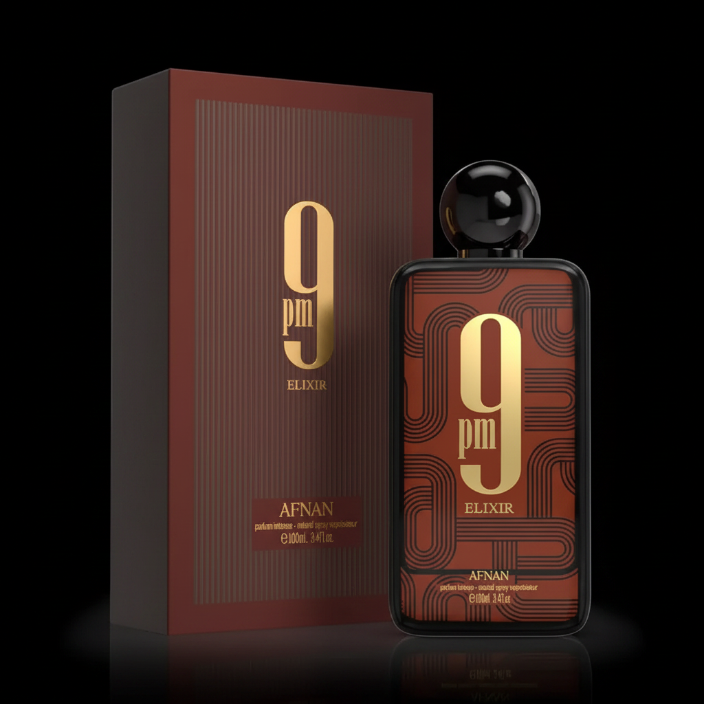 Afnan 9PM Elixir fond noir