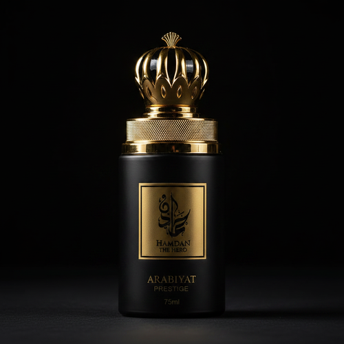 Arabiyat Prestige Hamdan The Hero – Eau de Parfum Homme 75ml – parfum, flacon et présentation