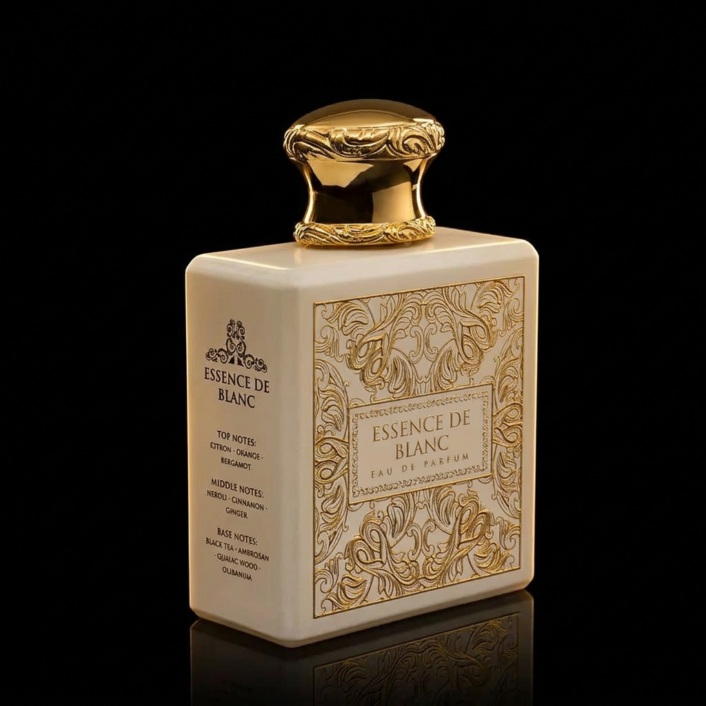 Essence de Blanc sur fond noir luxe