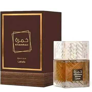 Lattafa Khamrah Qahwa Eau de Parfum 100ml – flacon brun doré oriental
