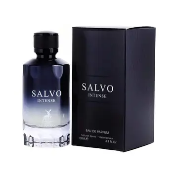 Maison Alhambra Salvo Intense EDP 100ml – flacon bleu nuit dégradé transparent bouchon noir coffret noir mat