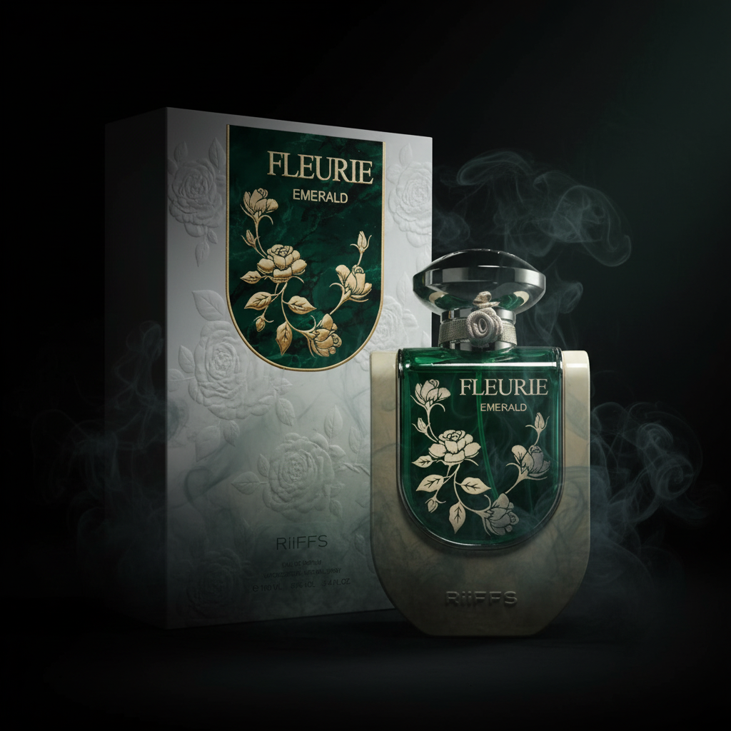 Fleurie Emerald – visuel luxe fond sombre