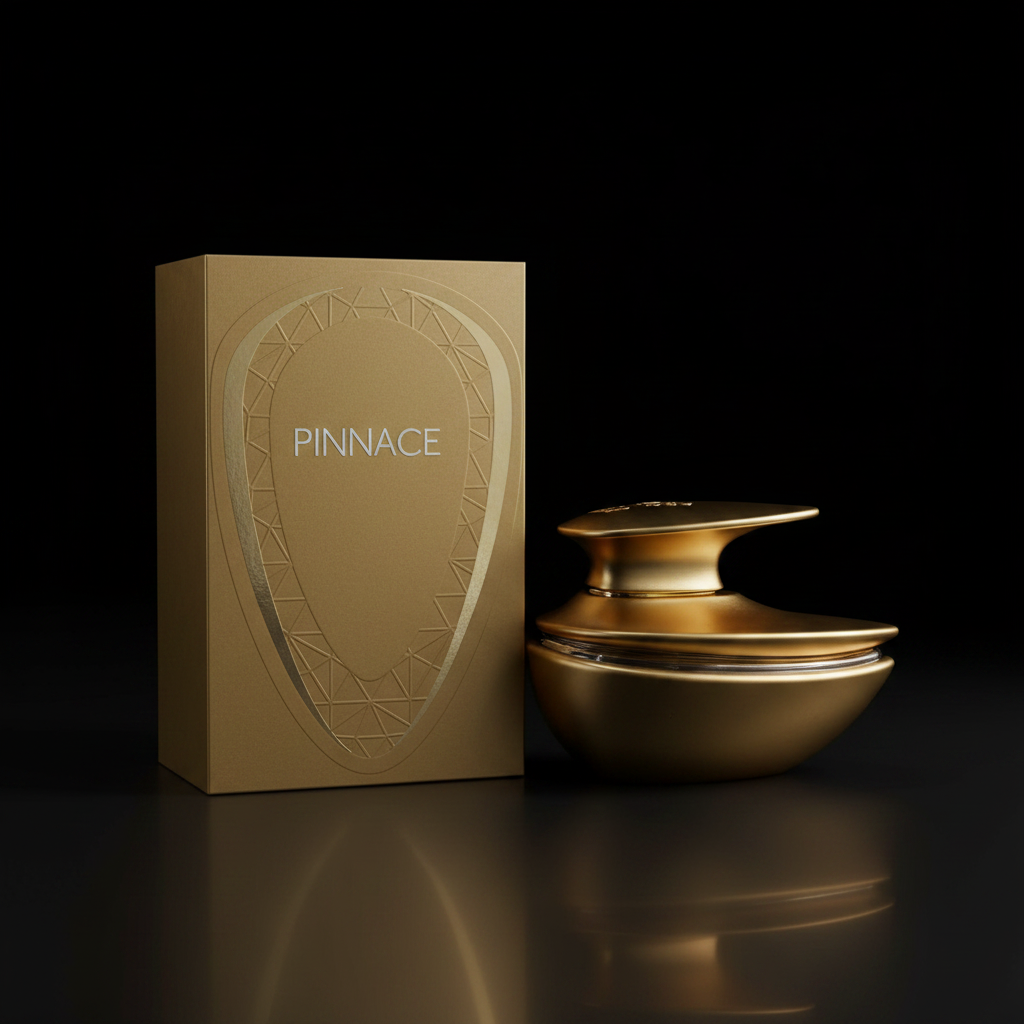Pinnace Gold Eau de Parfum 100ml flacon métallique doré design disque unique