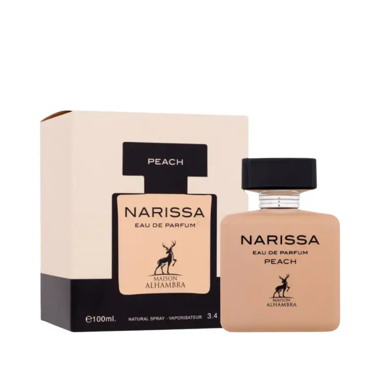 Narissa Peach Maison Alhambra Eau de Parfum 100ml flacon nude et boîte noire