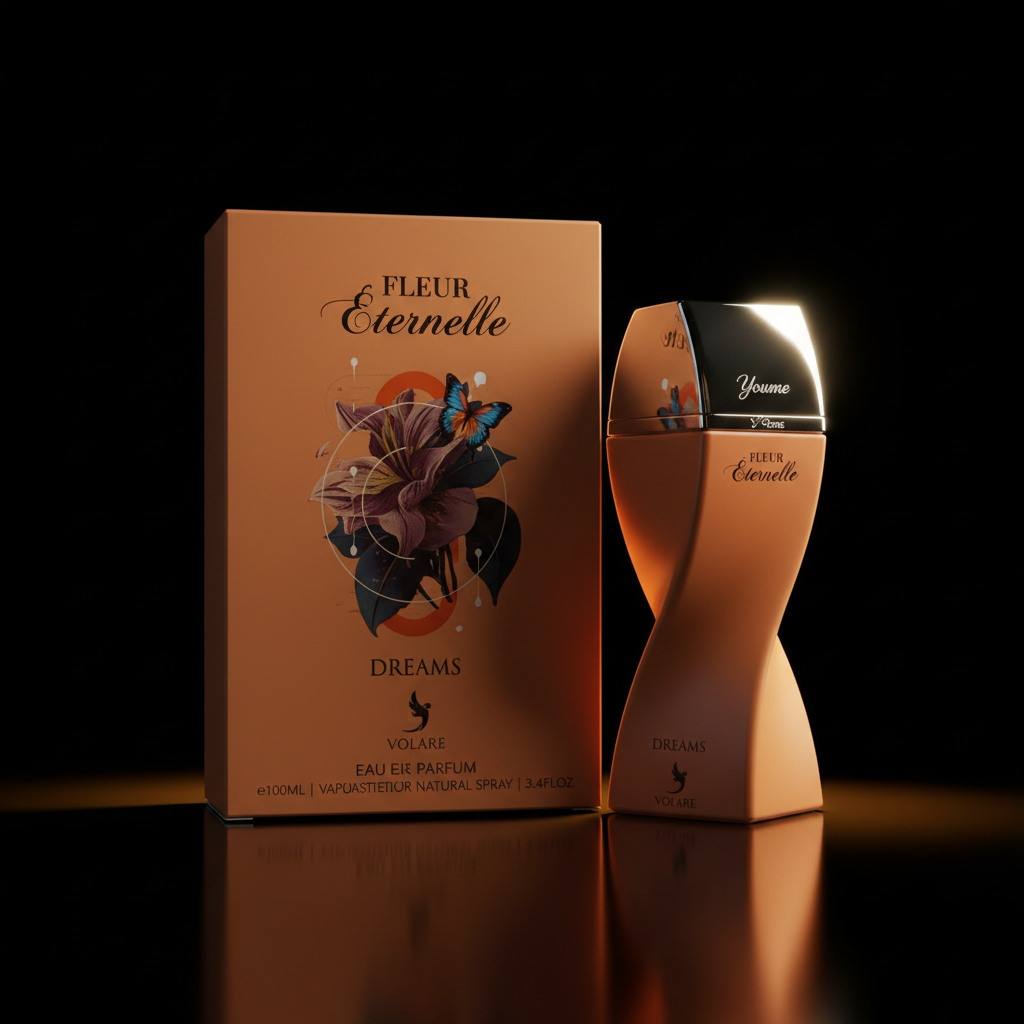 Fleur Éternelle Dreams Youme Eau de Parfum 100ml flacon terracotta torsadé sablier