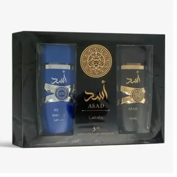 Coffret Asad 5th Anniversary Lattafa EDP 100ml déodorants cadeau homme