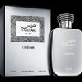 Rasasi Hawas Chrome for Him cinématographique fond noir
